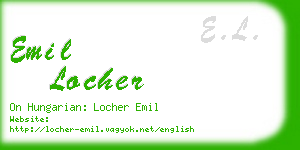 emil locher business card
